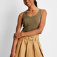 Future Collective Rib-Knit Tank Top for Women - Dark Olive Green Size M by Reese Blutstein