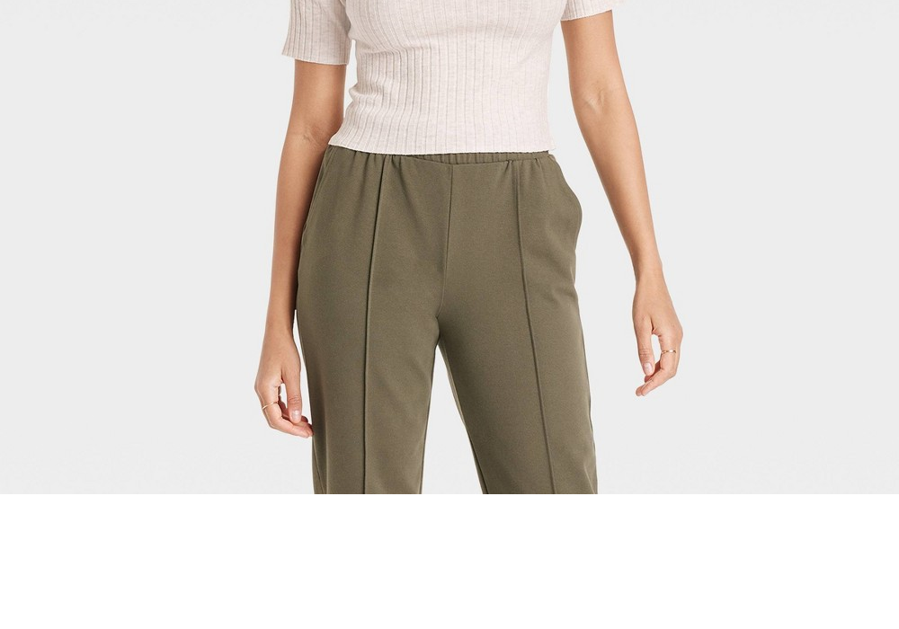 A New Day Women's Mock Turtleneck Ribbed Sweater Oatmeal Size M