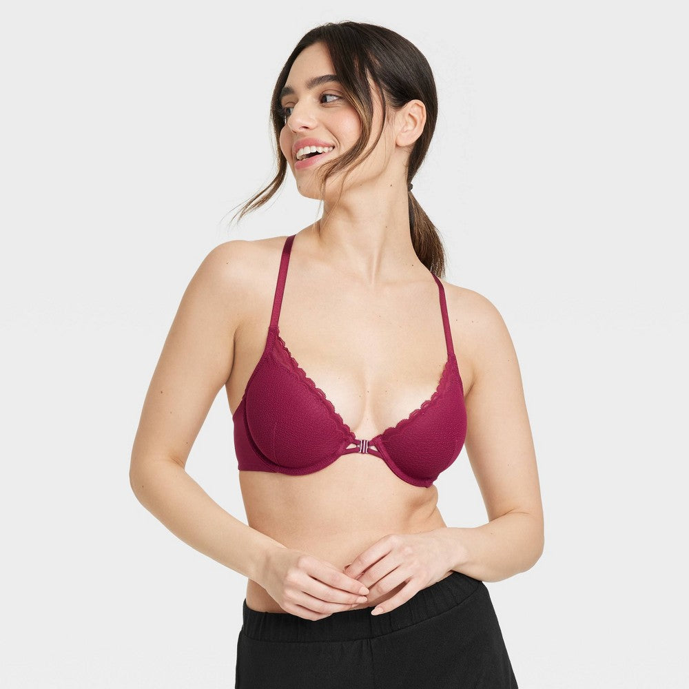 Auden Pink Racerback Bra Women's Lightly Lined Size 38D