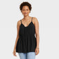 Knox Rose Women's XS Black Geometric Flowy Tank Top