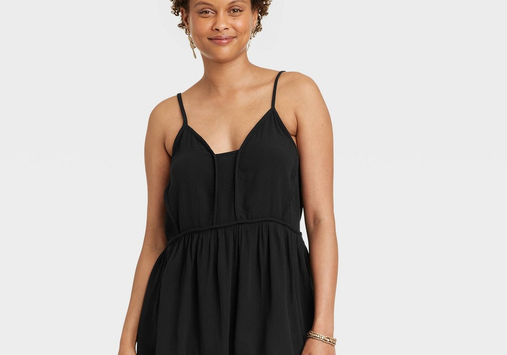 Knox Rose Women's XS Black Geometric Flowy Tank Top