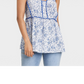 Knox Rose Blue Floral Women's Flowy Tank Top Size S