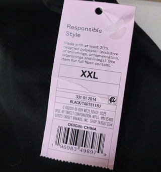 Wild Fable Women's Black Cut Out Tiny Top Size XXL