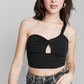 Wild Fable Women's Black Cut Out Tiny Top Size XXS
