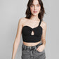 Wild Fable Women's Black Cut Out Tiny Top Size XXS