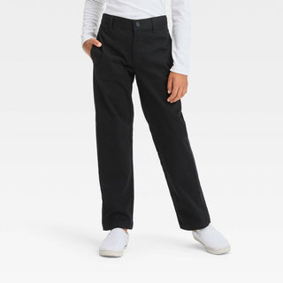 Boys' Straight Fit Uniform Pants - Cat & Jack™ Black 12