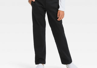 Boys' Straight Fit Uniform Pants - Cat & Jack™ Black 12