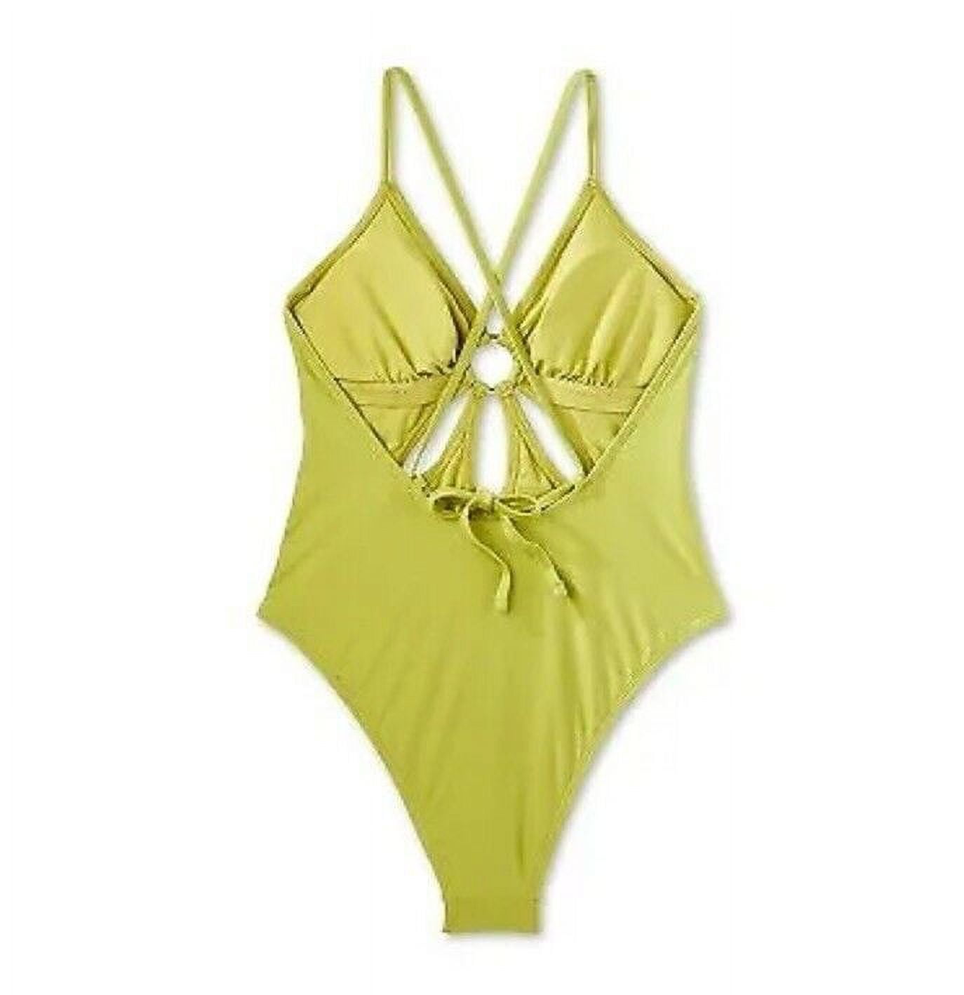 Wild Fable Green One Piece Swimsuit with Ring Front Cut Out - Women's XS
