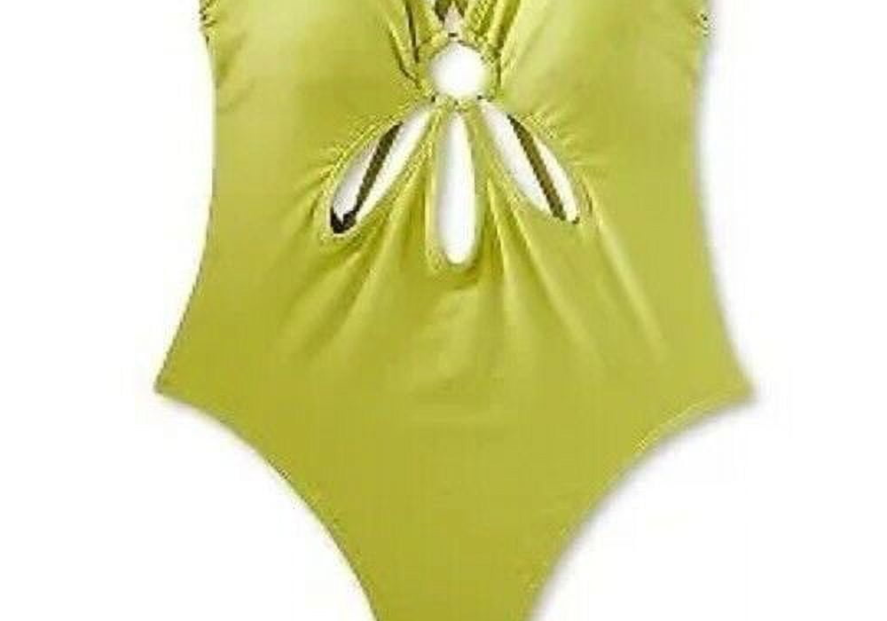 Wild Fable Green One Piece Swimsuit with Ring Front Cut Out - Women's XS