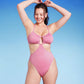 Wild Fable Pink Lurex Women's One Piece Swimsuit with Cut Outs - Size XS