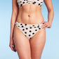 Kona Sol Cream Medium Bikini Bottom Women's Dot Print Shirred Hipster Size M