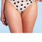 Kona Sol Cream Medium Bikini Bottom Women's Dot Print Shirred Hipster Size M