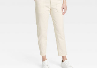 A New Day Slim Fit High-Rise Women's Chino Pants Cream Size 10