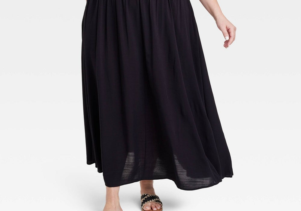 Ava & Viv Women's Black Maxi Skirt Size XXL