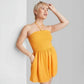 Mango Orange Smocked Romper - Wild Fable Women's Sleeveless Size M