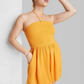 Mango Orange Smocked Romper - Wild Fable Women's Sleeveless Size M