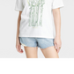 White Short Sleeve Graphic T-Shirt - Happy Earth Day Tall Trees - Women's Size M