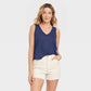 Universal Thread Women's Navy Blue Linen Tank Size XL