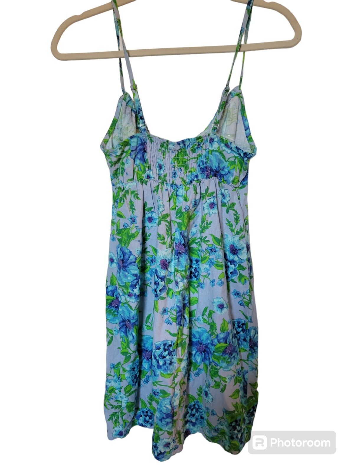 Wild Fable Women's XS Blue Floral Linen Slip Dress