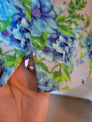 Wild Fable Women's XS Blue Floral Linen Slip Dress