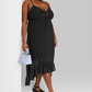 Black Women's Chiffon Dress in Medium with High-Low Hem by Wild Fable