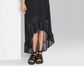 Black Women's Chiffon Dress in Medium with High-Low Hem by Wild Fable