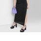 Wild Fable Women's XXS Bodycon Maxi Dress in Black with Lace-Up Back