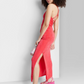 Wild Fable Red Maxi Bodycon Dress with Lace-Up Back - Size S Women's