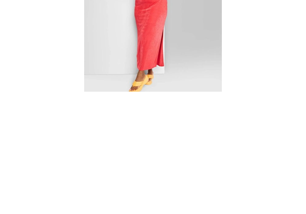 Wild Fable Women's XXL Red Lace-Up Maxi Bodycon Dress