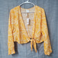 Shade & Shore Women's Orange Top with Tie-Front Cover Up Size XL