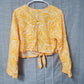 Shade & Shore Women's Orange Top with Tie-Front Cover Up Size XL