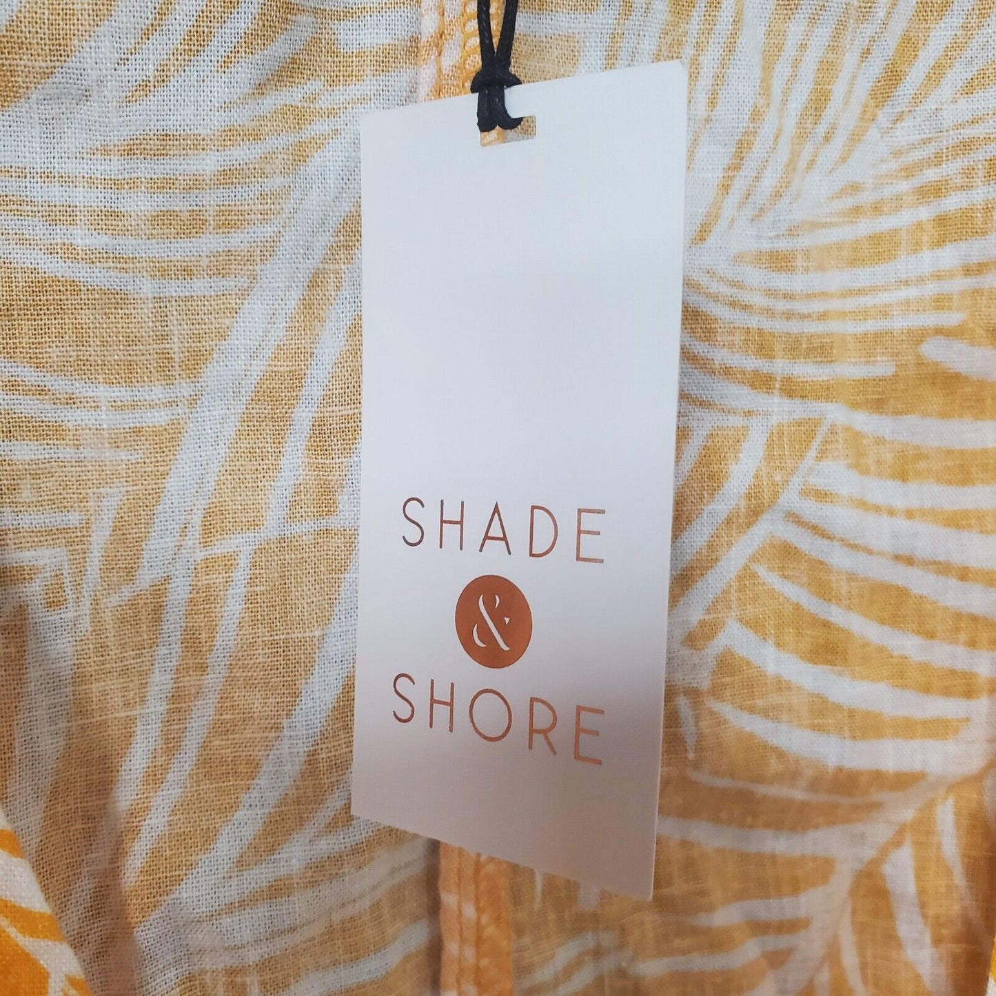 Shade & Shore Women's Orange Top with Tie-Front Cover Up Size XL