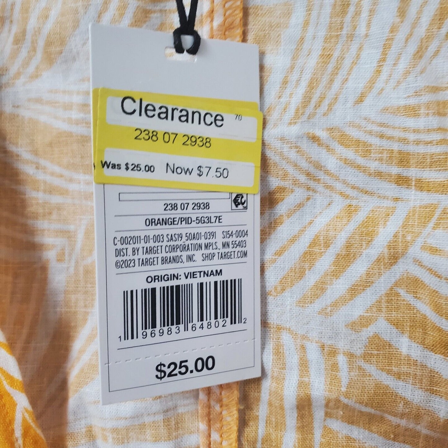 Shade & Shore Women's Orange Top with Tie-Front Cover Up Size XL