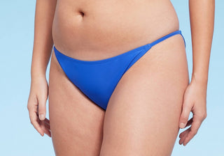 Wild Fable Women's Cheeky Bikini Bottom High Leg Low-Rise in Cobalt Blue Size XL