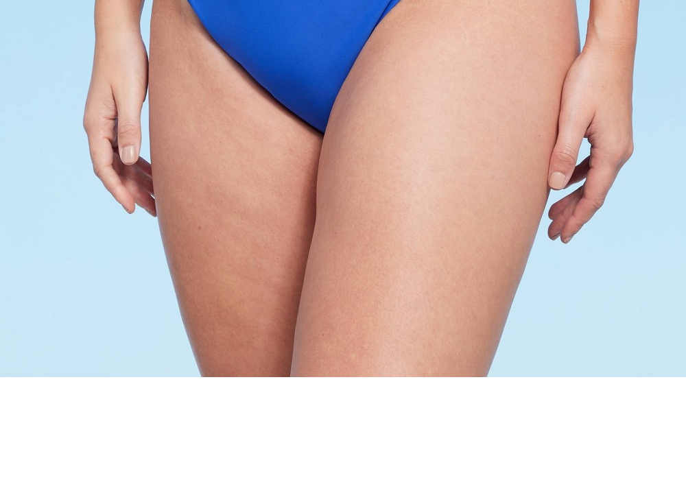 Wild Fable Women's Cheeky Bikini Bottom High Leg Low-Rise in Cobalt Blue Size XL