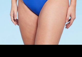 Wild Fable Women's Cheeky Bikini Bottom High Leg Low-Rise in Cobalt Blue Size XL