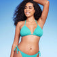Shade & Shore Teal Halter Bikini Top for Women - Size L