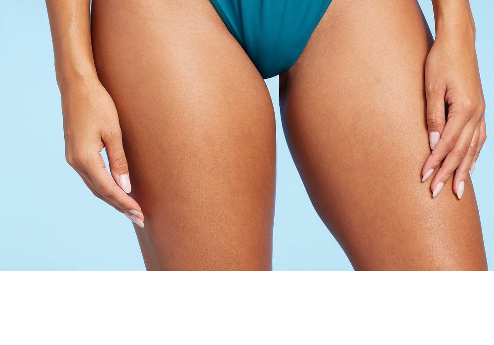 Shade & Shore Teal Blue High Leg Bikini Bottom for Women - Size M