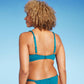 Shade & Shore Women's Teal Blue Underwire Bikini Top Size 34B with Light Lift