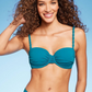 Shade & Shore Light Lift Bikini Top in Teal Blue - Women's Size 34D