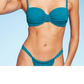 Shade & Shore Light Lift Bikini Top in Teal Blue - Women's Size 34D