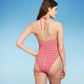 Wild Fable Women's Red Halter Swimsuit High Leg Cheeky Style Size XXS