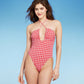 Wild Fable Women's Red Halter Swimsuit High Leg Cheeky Style Size XXS
