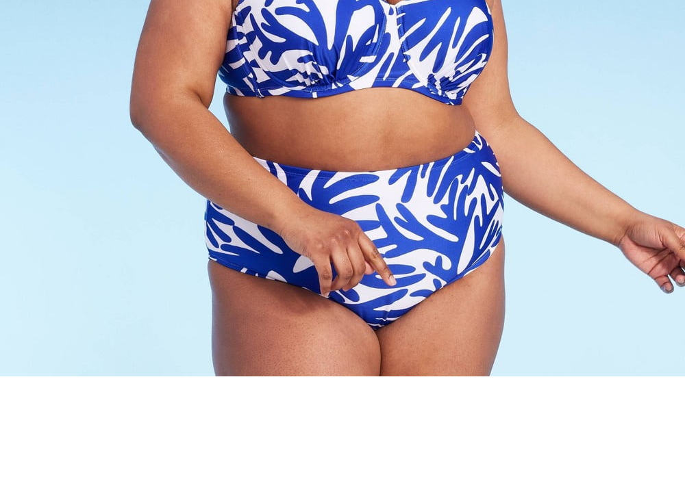 Kona Sol Women's Blue Underwire Bikini Top Size 16