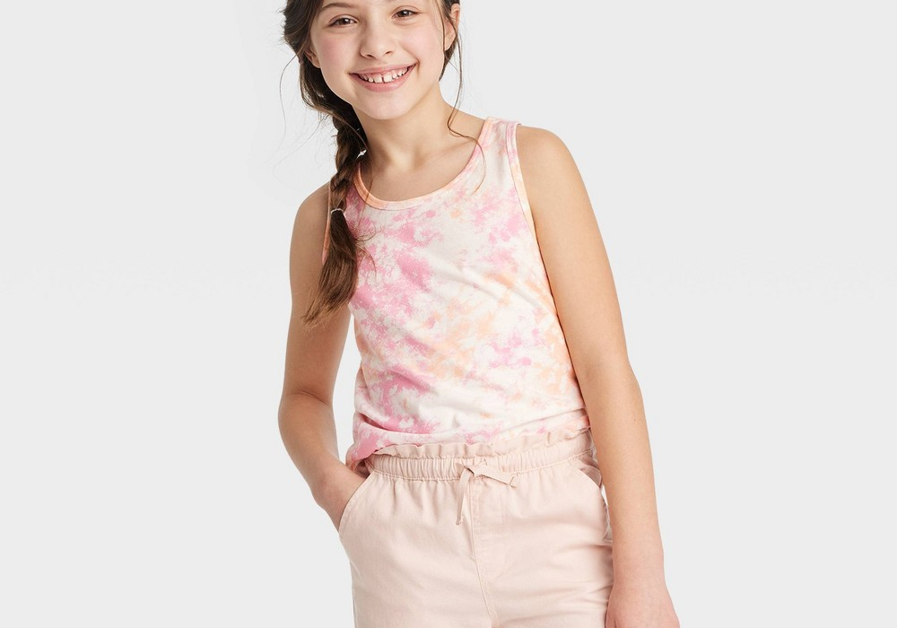 Girls XL Relaxed Fit Tank Top in Cream - Cat & Jack