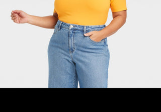 Ava & Viv Women's Top in Mango Orange Slim Fit Sweetheart Neck 2X