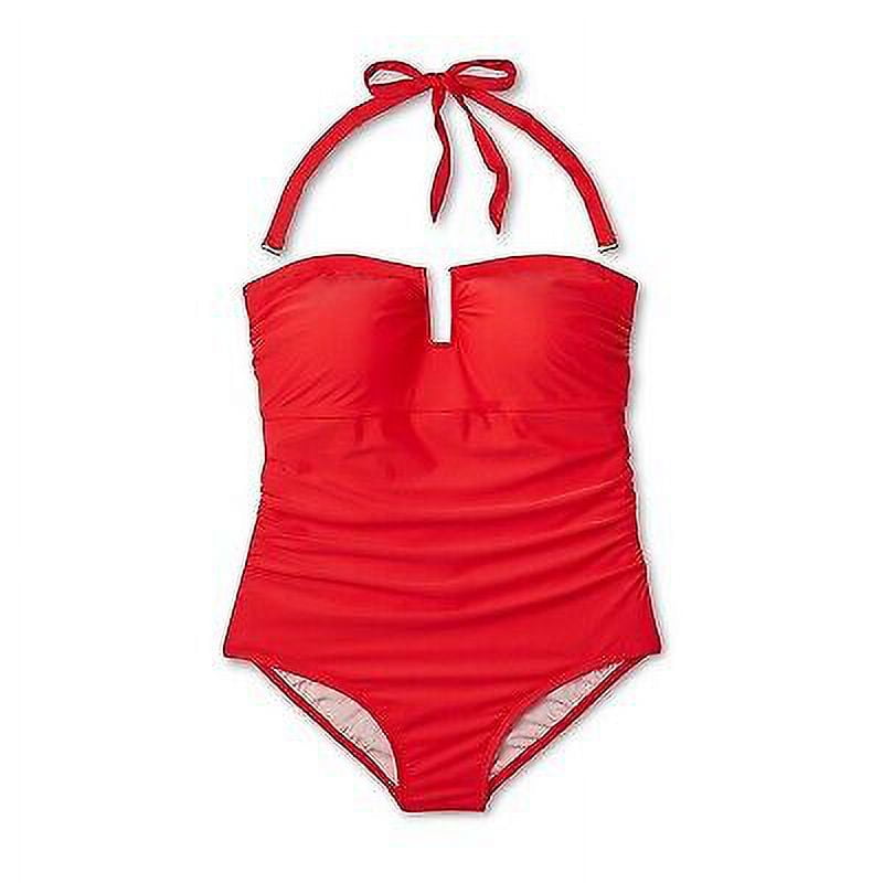 Kona Sol Full Coverage One Piece Swimsuit in Red - Women's Size 17