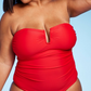 Kona Sol Full Coverage One Piece Swimsuit in Red - Women's Size 17