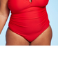 Kona Sol Full Coverage One Piece Swimsuit in Red - Women's Size 17