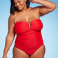 Kona Sol Red One Piece Swimsuit Full Coverage U-Wire Women's Size 14